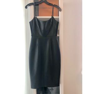 BCBG ‘Alese’ faux leather midi dress NWT